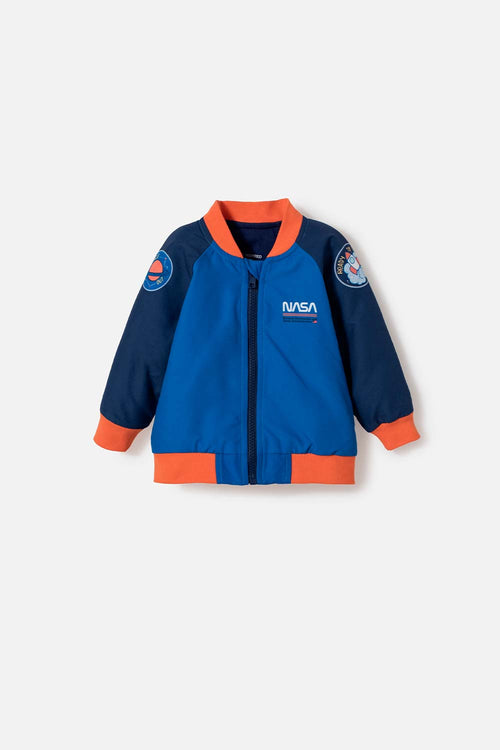 CHAQUETA DE LA NASA CON CIERRE AZUL Y NARANJA PARA BEBÉ NIÑO