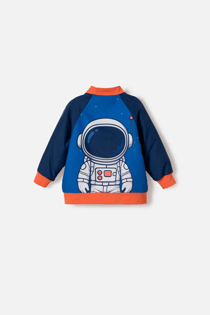 CHAQUETA DE LA NASA CON CIERRE AZUL Y NARANJA PARA BEBÉ NIÑO