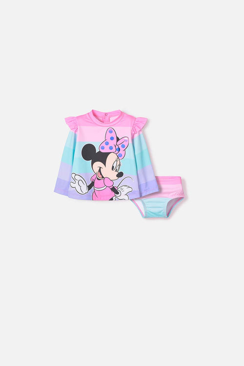 CONJUNTO DER BAÑO DE MINNIE MOUSE MULTICOLOR PARA BEBÉ NIÑA
