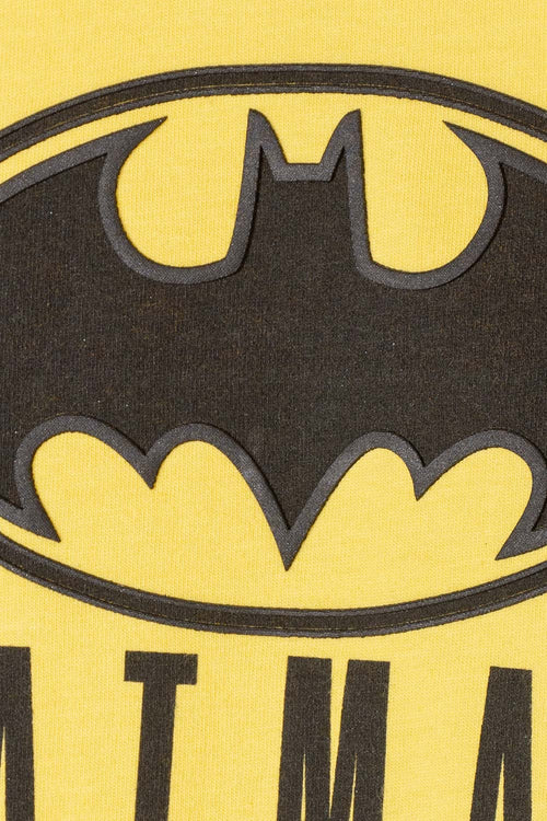 CONJUNTO DE BATMAN PANTALÓN LARGO AMARILLO Y NEGRO PARA BEBÉ NIÑO