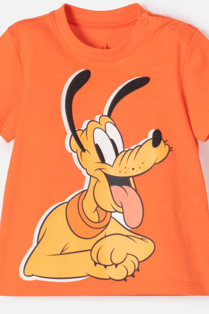 CONJUNTO DE PLUTO PANTALÓN LARGO NARANJA PARA BEBÉ NIÑO