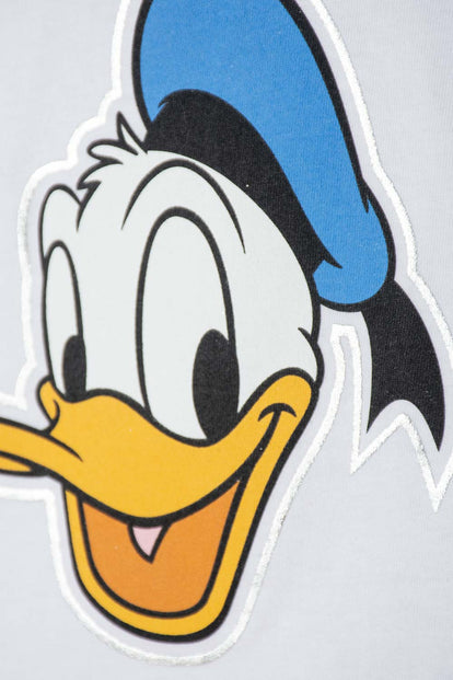 CONJUNTO DE PATO DONALD CON PANTALÓN LARGO BLANCO Y AZUL PARA BEBÉ NIÑO