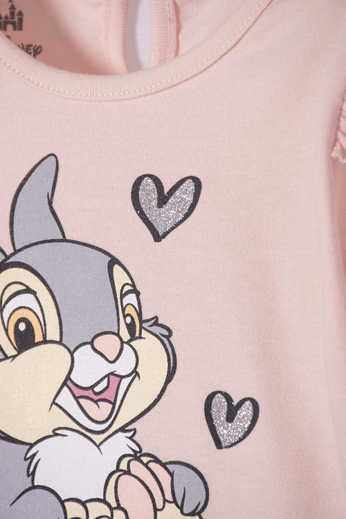 CONJUNTO DE TAMBOR PANTALÓN LARGO ROSA PARA BEBÉ NIÑA