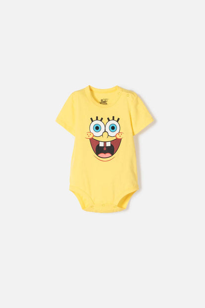 BODY DE BOB ESPONJA AMARILLO PARA BEBÉ NIÑO