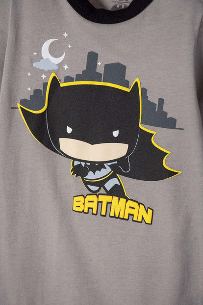 BODY DE BATMAN CON BROCHES GRIS PARA BEBÉ NIÑO