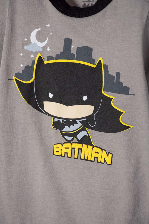 BODY DE BATMAN CON BROCHES GRIS PARA BEBÉ NIÑO