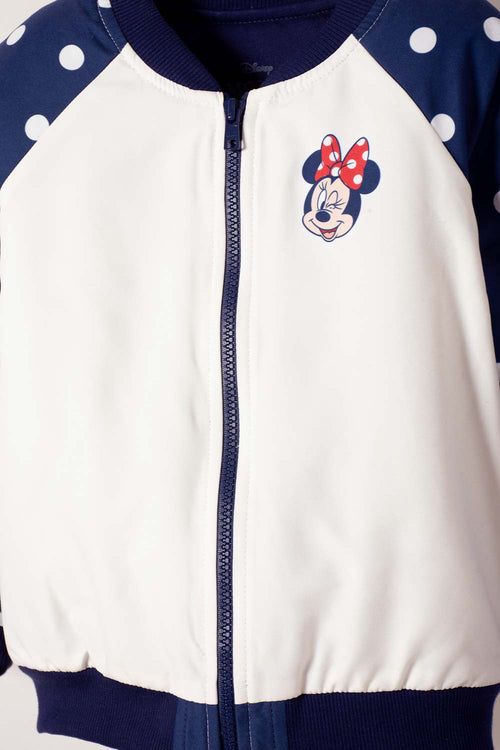 CHAQUETA DE MINNIE MOUSE CON CIERRE MULTICOLOR PARA NIÑA 2T A 5T