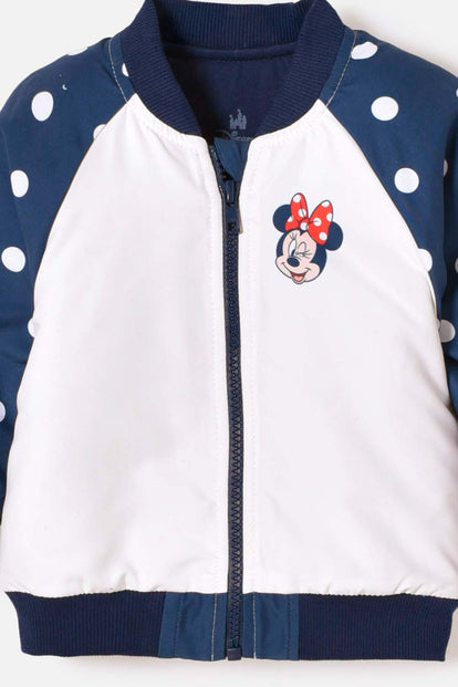 CHAQUETA DE MINNIE MOUSE CON CIERRE MULTICOLOR PARA BEBÉ NIÑA