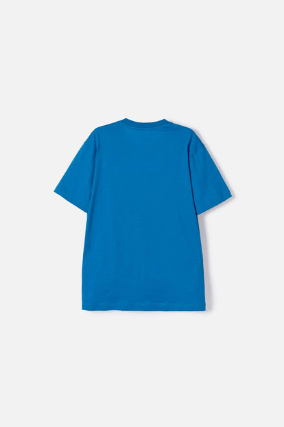 CAMISETA DE SUPERMAN MANGA CORTA AZUL PARA NIÑO 2T A 5T