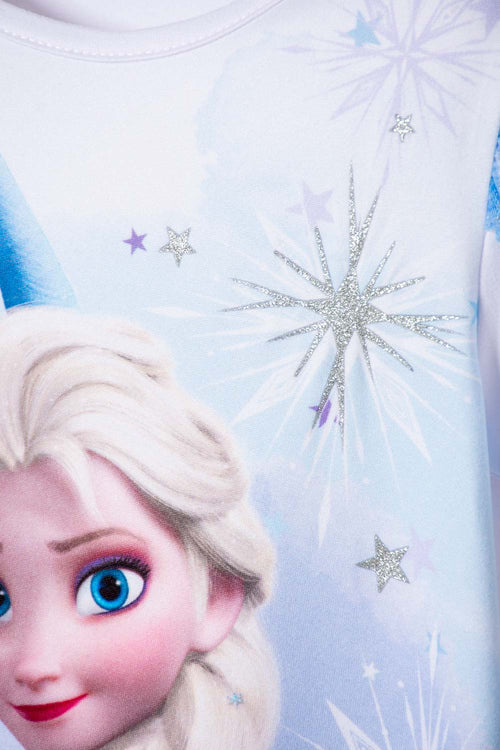 CAMISETA DE FROZEN MANGA CORTA BLANCO PARA NIÑA 2T A 6T