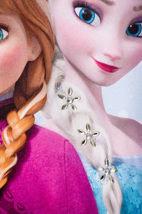 CAMISETA DE FROZEN MANGA CORTA AZUL CIELO PARA NIÑA 2T A 6T