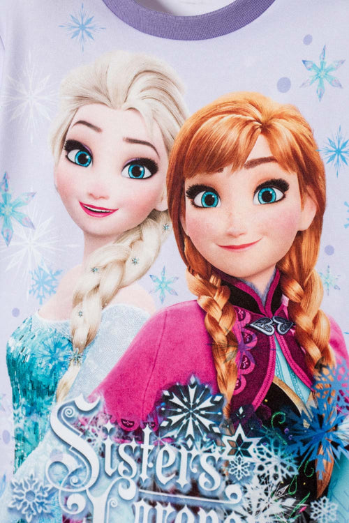 PIJAMA DE FROZEN PANTALÓN LARGO LAVANDA CLARO PARA NIÑA 2T A 6T