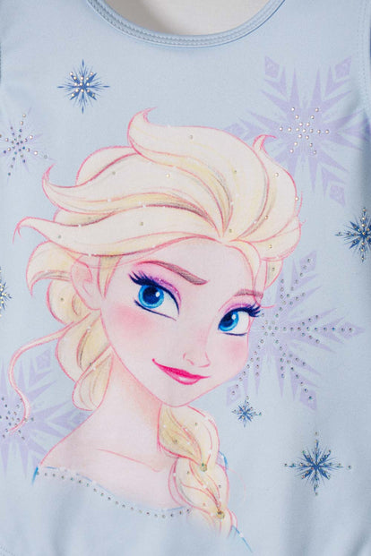 CONJUNTO DE FROZEN CON TULL AZUL CIELO PARA NIÑA 2T A 5T