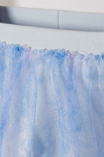 CONJUNTO DE FROZEN CON TULL AZUL CIELO PARA NIÑA 2T A 5T