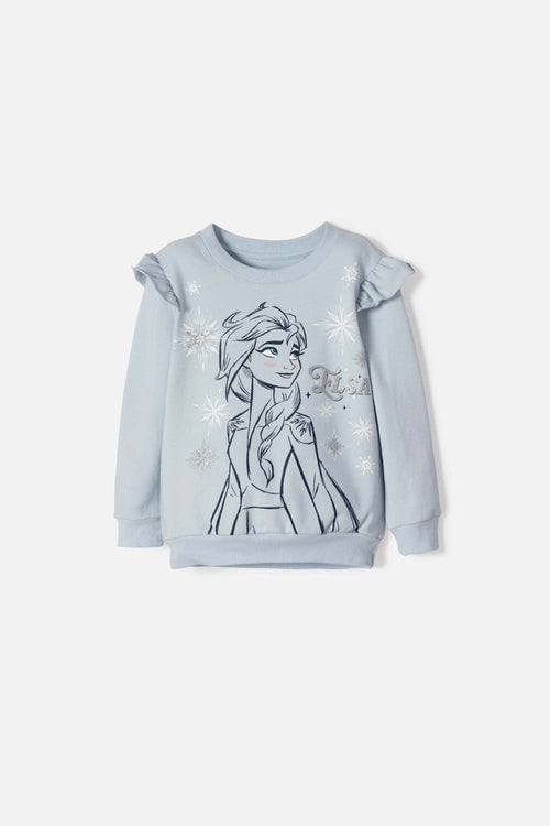 BUZO DE FROZEN CERRADO AZUL PARA NIÑA 2T A 6T