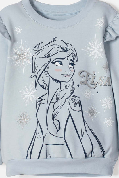 BUZO DE FROZEN CERRADO AZUL PARA NIÑA 2T A 6T
