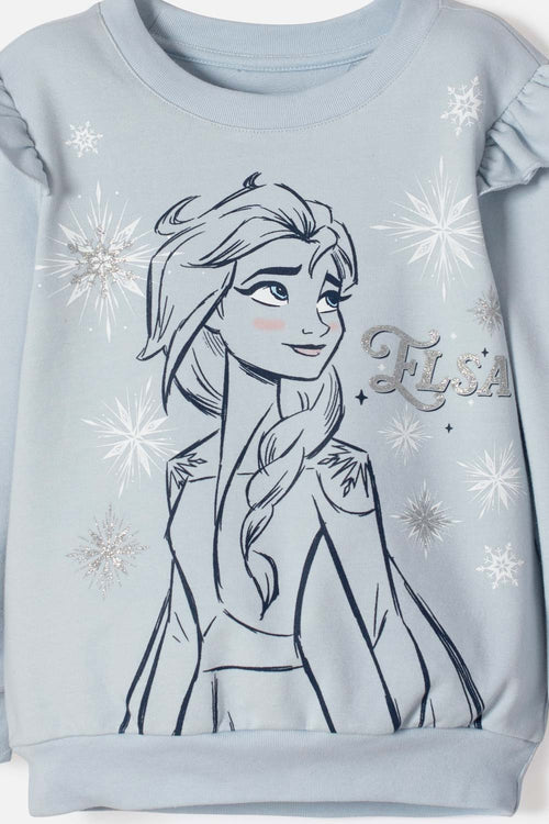BUZO DE FROZEN CERRADO AZUL PARA NIÑA 2T A 6T
