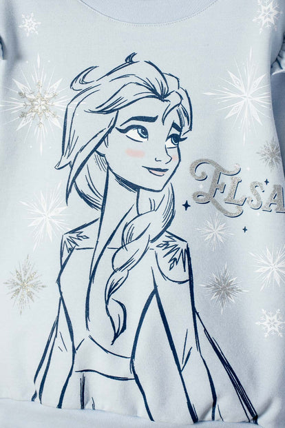 BUZO DE FROZEN CERRADO AZUL PARA NIÑA 2T A 6T