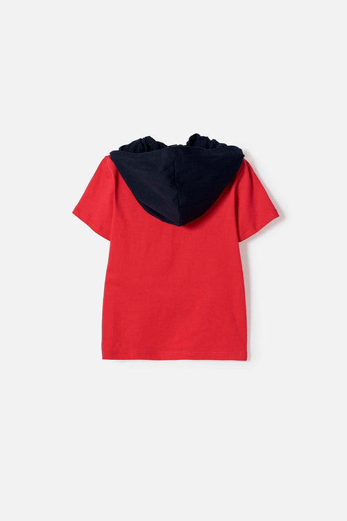 CAMISETA DE MICKEY MOUSE CON GORRO ROJO PARA NIÑO 2T A 6T