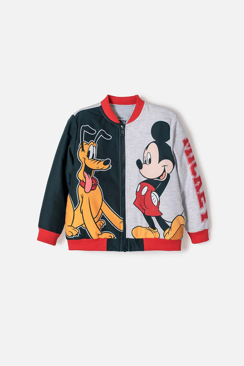 CHAQUETA DE MICKEY MOUSE CON CIERRE MULTICOLOR PARA NIÑO 2T A 6T