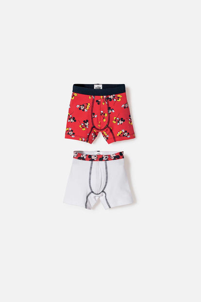 PACK X2 BOXER DE MICKEY MOUSE MULTICOLOR PARA NIÑO 2T A 6T