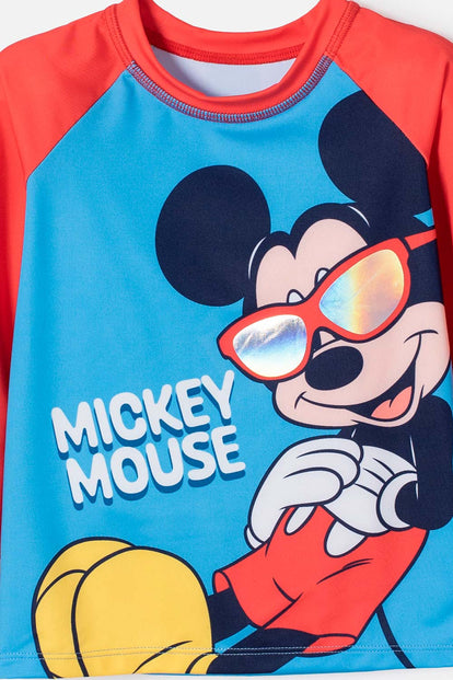 CONJUNTO DE BAÑO DE MICKEY MOUSE MANGA LARGA MULTICOLOR PARA NIÑO 2T A 6T