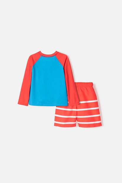 CONJUNTO DE BAÑO DE MICKEY MOUSE MANGA LARGA MULTICOLOR PARA NIÑO 2T A 6T