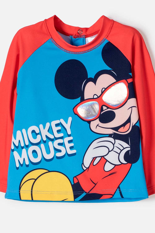 CONJUNTO DE BAÑO DE MICKEY MULTICOLOR PARA BEBÉ NIÑO