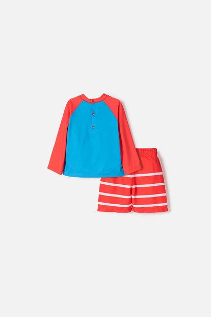 CONJUNTO DE BAÑO DE MICKEY MULTICOLOR PARA BEBÉ NIÑO