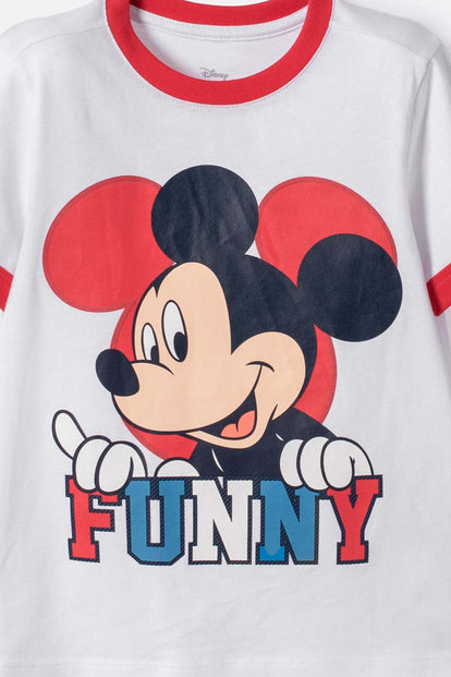 CONJUNTO DE MICKEY MOUSE CON PANTALÓN LARGO MULTICOLOR PARA NIÑO 2T A 6T