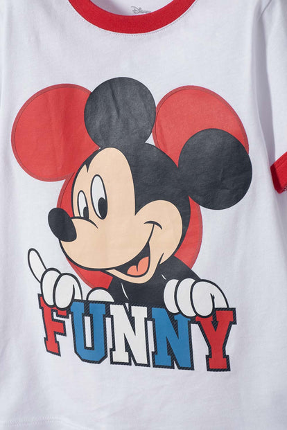 CONJUNTO DE MICKEY MOUSE CON PANTALÓN LARGO MULTICOLOR PARA NIÑO 2T A 6T