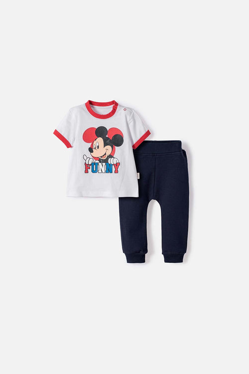 CONJUNTO DE MICKEY MOUSE PANTALÓN LARGO MULTICOLOR PARA BEBÉ NIÑO