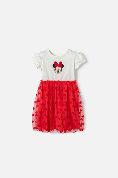 VESTIDO DE  MINNIE MOUSE MULTICOLOR PARA NIÑA 2T A 6T