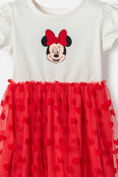 VESTIDO DE  MINNIE MOUSE MULTICOLOR PARA NIÑA 2T A 6T