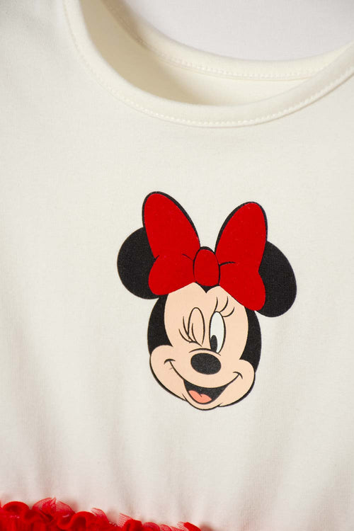 VESTIDO DE  MINNIE MOUSE MULTICOLOR PARA NIÑA 2T A 6T