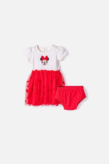 VESTIDO DE MINNIE MOUSE MULTICOLOR PARA BEBÉ NIÑA