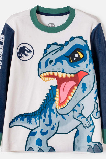 PIJAMA DE JURASSIC WORLD PANTALÓN LARGO MULTICOLOR PARA NIÑO 2T A 6T