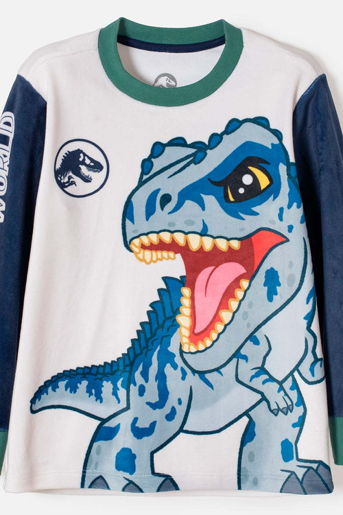 PIJAMA DE JURASSIC WORLD PANTALÓN LARGO MULTICOLOR PARA NIÑO 2T A 6T