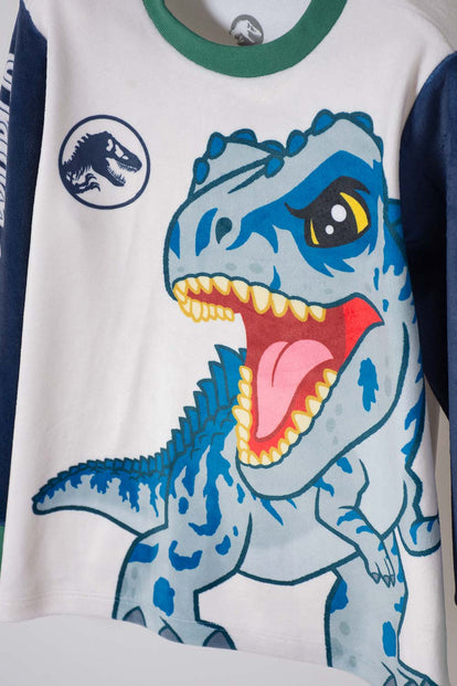 PIJAMA DE JURASSIC WORLD PANTALÓN LARGO MULTICOLOR PARA NIÑO 2T A 6T