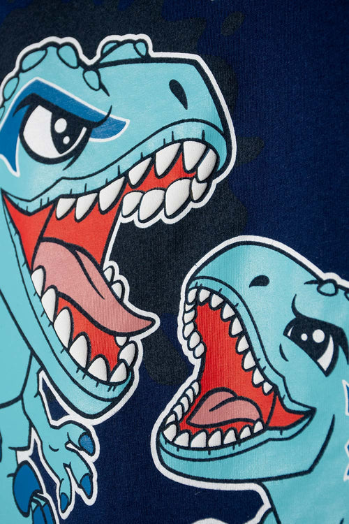 CONJUNTO DE JURASSIC WORLD PANTALÓN CORTO MULTICOLOR PARA NIÑO 2T A 6T