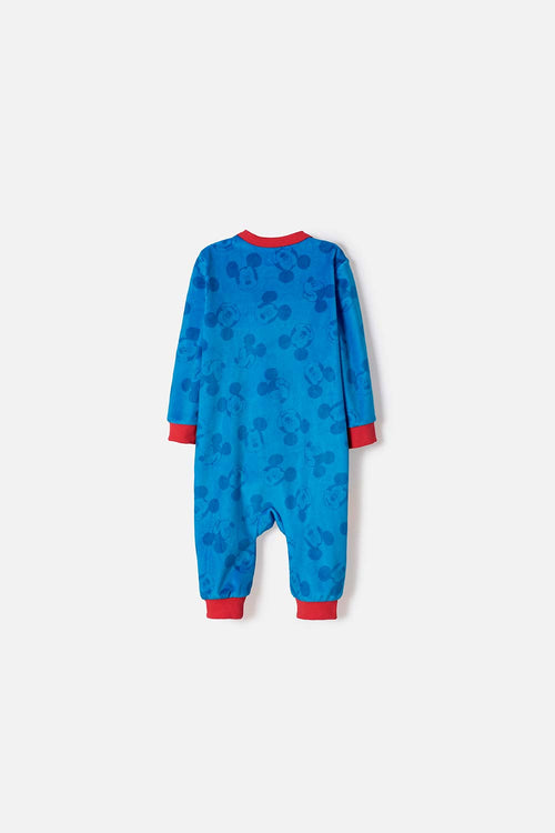 PIJAMA MICKEY MOUSE MAMELUCO AZUL PARA BEBÉ NIÑO