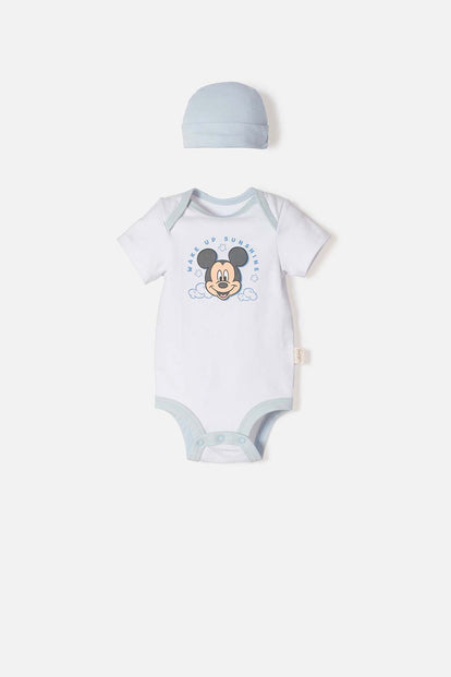 SET PRIMER DÍA DE MICKEY MOUSE AZUL PARA BEBÉ NIÑO
