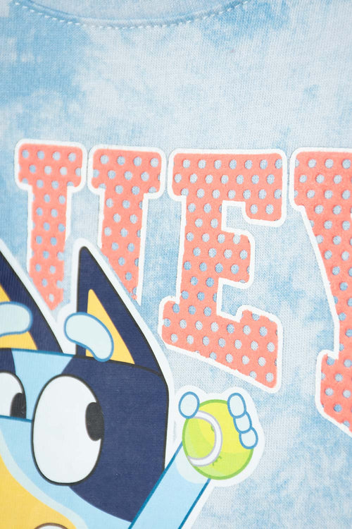 CAMISETA DE BLUEY MANGA CORTA AZUL PARA NIÑO DE 2T A 6T