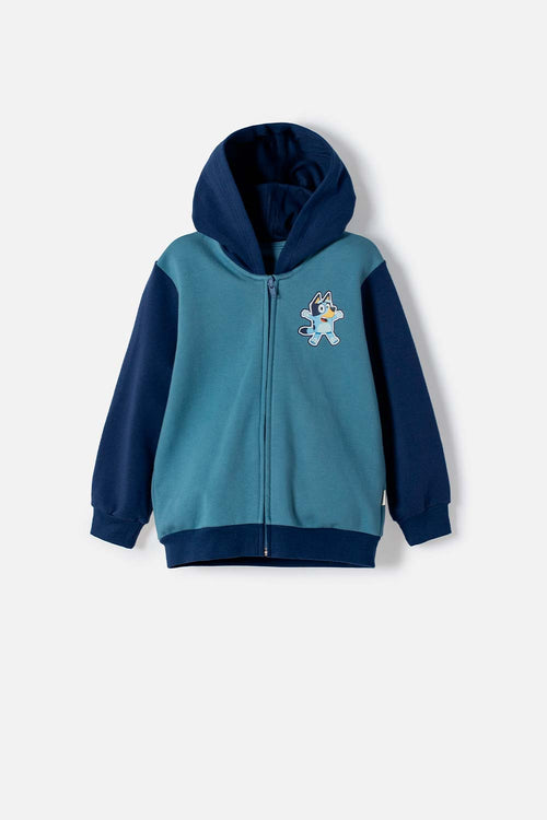 BUZO DE BLUEY CON CIERRE AZUL PARA NIÑO 2T A 6T