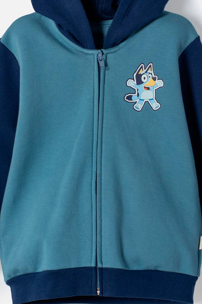 BUZO DE BLUEY CON CIERRE AZUL PARA NIÑO 2T A 6T