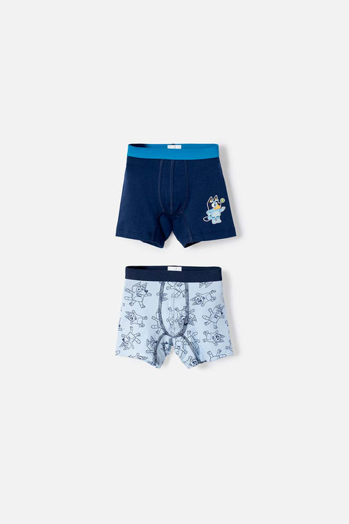 PACK X2 BOXER DE BLUEY AZUL PARA NIÑO 2T A 6T