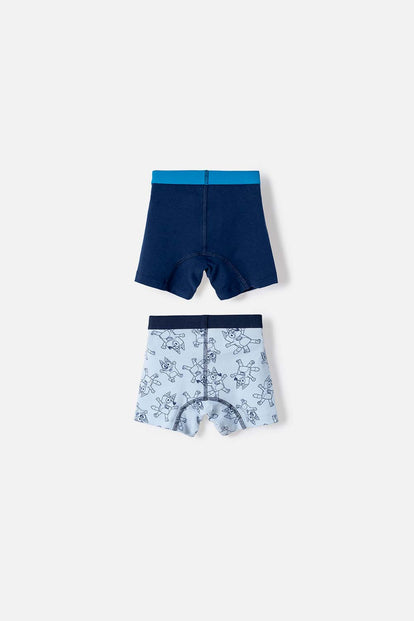 PACK X2 BOXER DE BLUEY AZUL PARA NIÑO 2T A 6T