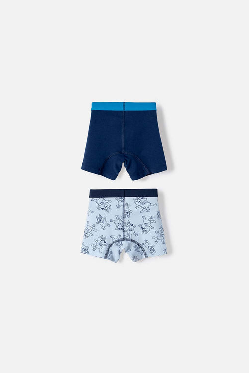 PACK X2 BOXER DE BLUEY AZUL PARA NIÑO 2T A 6T