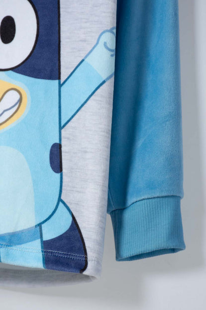 PIJAMA DE BLUEY AZUL TIPO FLEECE PARA NIÑO 2T A 6T