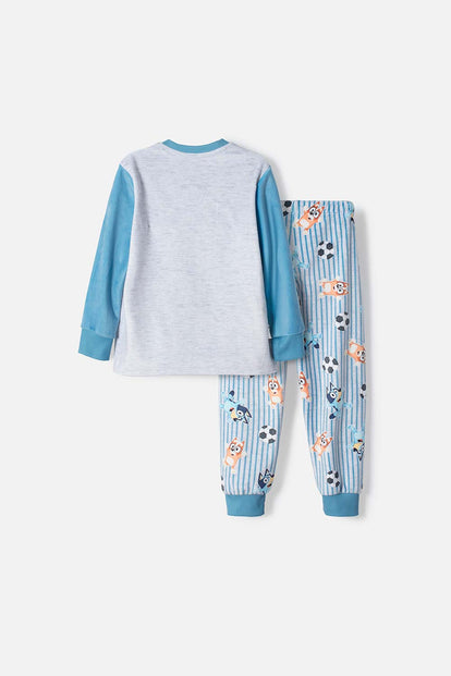 PIJAMA DE BLUEY AZUL TIPO FLEECE PARA NIÑO 2T A 6T
